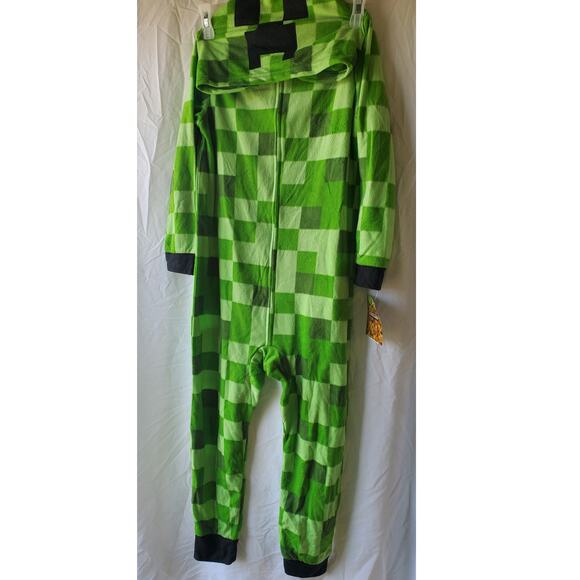 NEW - Minecraft PJ set, 1 pc, size 8 - new with tags Creeper, hooded - Picture 1 of 4